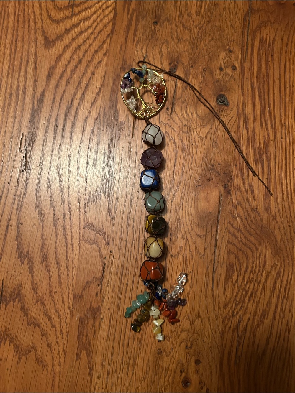 Handcrafted Multicolor Chakra Gemstone Pendant Necklace